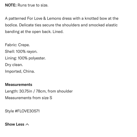 For love & lemons cherry tank dress. Sz S - Picture 5 of 5